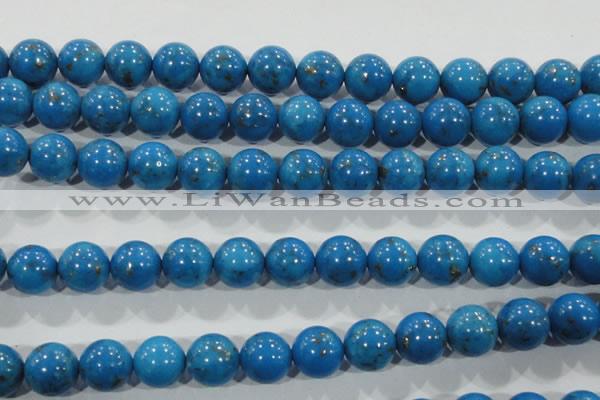 CTU1625 15.5 inches 14mm round synthetic turquoise beads