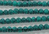 CTU1672 15.5 inches 6mm round synthetic turquoise beads