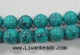 CTU1674 15.5 inches 10mm round synthetic turquoise beads