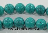 CTU1676 15.5 inches 14mm round synthetic turquoise beads