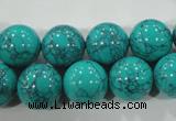 CTU1677 15.5 inches 16mm round synthetic turquoise beads