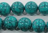 CTU1678 15.5 inches 18mm round synthetic turquoise beads