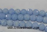 CTU1742 15.5 inches 6mm faceted round synthetic turquoise beads