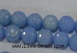 CTU1744 15.5 inches 10mm faceted round synthetic turquoise beads