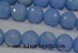 CTU1745 15.5 inches 12mm faceted round synthetic turquoise beads