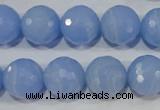 CTU1746 15.5 inches 14mm faceted round synthetic turquoise beads