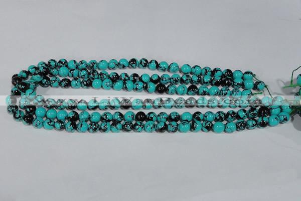 CTU1802 15.5 inches 6mm round synthetic turquoise beads