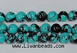 CTU1803 15.5 inches 8mm round synthetic turquoise beads