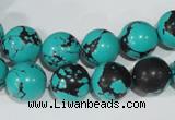 CTU1805 15.5 inches 12mm round synthetic turquoise beads