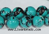 CTU1806 15.5 inches 14mm round synthetic turquoise beads