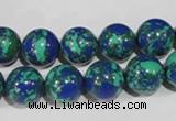 CTU1815 15.5 inches 12mm round synthetic turquoise beads