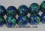 CTU1816 15.5 inches 14mm round synthetic turquoise beads