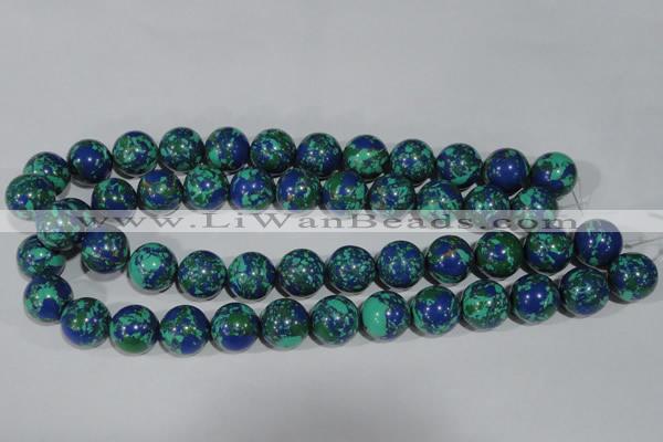 CTU1817 15.5 inches 16mm round synthetic turquoise beads