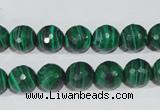 CTU1824 15.5 inches 10mm faceted round synthetic turquoise beads