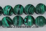 CTU1826 15.5 inches 14mm faceted round synthetic turquoise beads