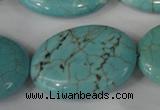 CTU1897 15.5 inches 25*35mm oval imitation turquoise beads