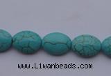 CTU19 15.5 inches 12*16mm oval blue turquoise strand beads Wholesale