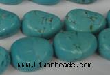 CTU1910 15.5 inches 18*22mm freefrom imitation turquoise beads