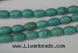 CTU1938 15.5 inches 6*9mm rice imitation turquoise beads