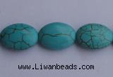 CTU21 15.5 inches 15*20mm oval blue turquoise strand beads Wholesale