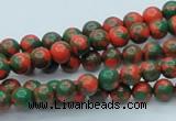 CTU214 16 inches 6mm round imitation turquoise beads wholesale