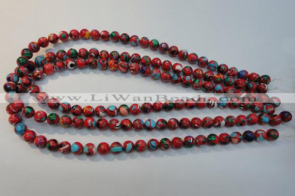 CTU2182 15.5 inches 8mm round synthetic turquoise beads