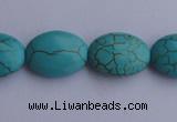 CTU22 15.5 inches 20*28mm oval blue turquoise strand beads Wholesale