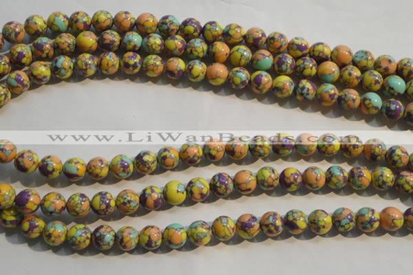 CTU2325 15.5 inches 14mm round synthetic turquoise beads