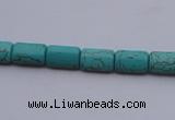 CTU24 15.5 inches 10*15mm rectangle blue turquoise beads Wholesale