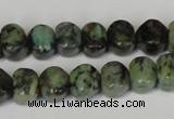 CTU2460 15.5 inches 6*6mm pumpkin African turquoise beads wholesale