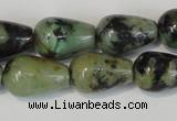 CTU2465 15.5 inches 7*10mm teardrop African turquoise beads wholesale