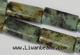 CTU2481 15.5 inches 8*16mm flat tube African turquoise beads wholesale