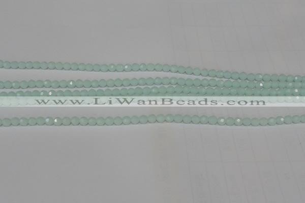 CTU2571 15.5 inches 4mm faceted round synthetic turquoise beads