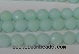 CTU2573 15.5 inches 8mm faceted round synthetic turquoise beads