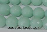 CTU2576 15.5 inches 14mm faceted round synthetic turquoise beads