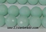 CTU2577 15.5 inches 16mm faceted round synthetic turquoise beads