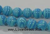 CTU2582 15.5 inches 8mm round synthetic turquoise beads