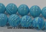 CTU2584 15.5 inches 12mm round synthetic turquoise beads