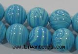 CTU2585 15.5 inches 14mm round synthetic turquoise beads