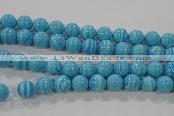 CTU2585 15.5 inches 14mm round synthetic turquoise beads