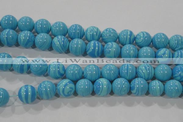 CTU2587 15.5 inches 18mm round synthetic turquoise beads