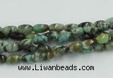 CTU406 15.5 inches 4*6mm rice African turquoise beads wholesale