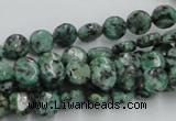 CTU415 15.5 inches 8mm flat round African turquoise beads wholesale