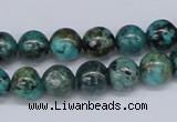 CTU428 15.5 inches 10mm round African turquoise beads wholesale