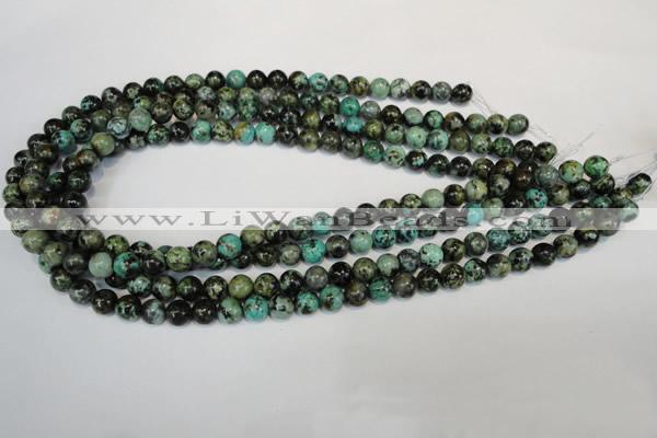 CTU482 15.5 inches 8mm round African turquoise beads wholesale