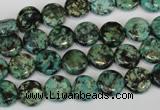 CTU490 15.5 inches 10mm flat round African turquoise beads wholesale