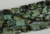 CTU494 15.5 inches 8*10mm rectangle African turquoise beads wholesale