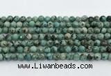 CTU518 15.5 inches 6mm faceted round African turquoise beads wholesale