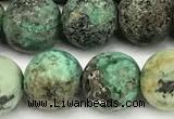 CTU532 15 inches 8mm round matte african turquoise beads