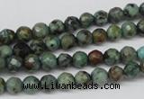 CTU551 15.5 inches 6mm faceted round African turquoise beads